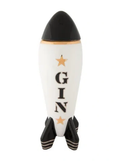 Pre-owned Jonathan Adler Gin Rocket Decanter In White