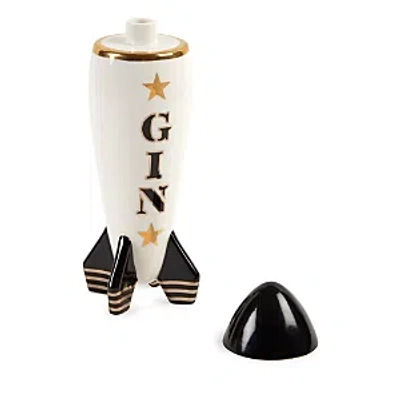 Jonathan Adler Gin Rocket Decanter In White/black