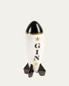 Jonathan Adler Gin Rocket Decanter In White/black
