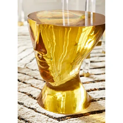 Jonathan Adler Giuliette Acrylic Table In Clear Amber