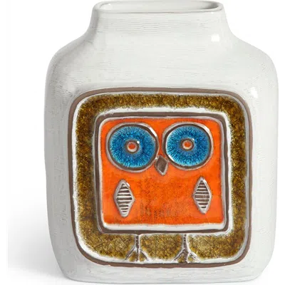 Jonathan Adler Glass Menagerie Owl Vase In Multi