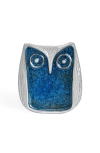 Jonathan Adler Glass Menagerie Screech Owl Sculpture In Blue