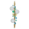 Jonathan Adler Globo 3 - Light Solid Brass Armed Sconce In Brass;frosted