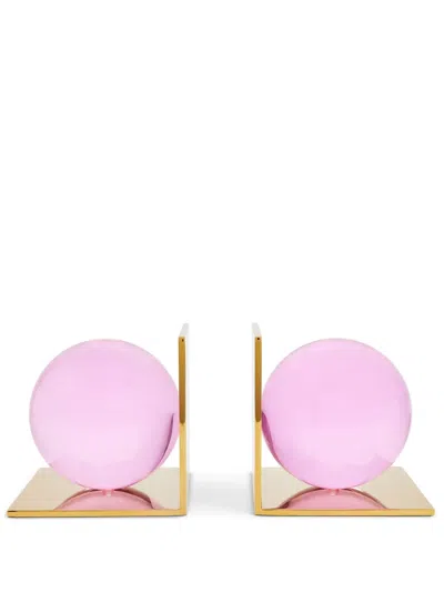 Jonathan Adler Globo Bookend Set In Pink