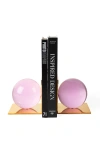 Jonathan Adler Globo Bookend Set In Pink