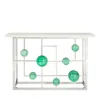 Jonathan Adler Globo Fretwork Console In Nickel