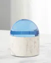 Jonathan Adler Marble Globo Box In Blue