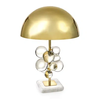 Jonathan Adler Globo Table Lamp - Clear In Clear,polished Brass