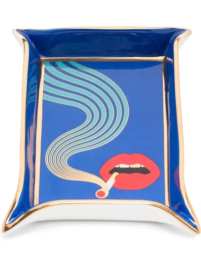 Jonathan Adler Graphic-print Valet Tray In Blau