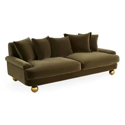 Jonathan Adler Greenwich 86.5'' Sofa In Brown;green