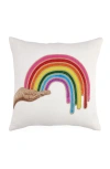 Jonathan Adler Hand-beaded Rainbow Pillow In Multi