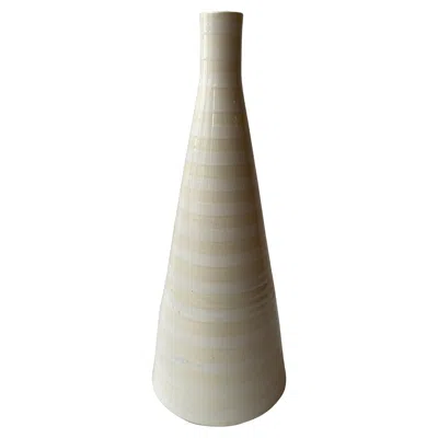 Pre-owned Jonathan Adler Hand-thrown Ceramic Vase, Modern Design, Usa, 1988 In Transparent