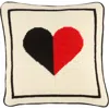 Jonathan Adler Hearts Needlepoint Pillow In White