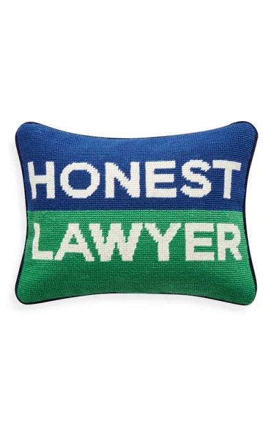 Jonathan Adler Honest Lawyer Needlepoint Pillow In Multi