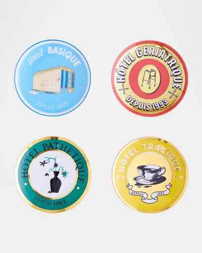 Jonathan Adler Hotel De Reve Coasters, Set Of 4 In Multi
