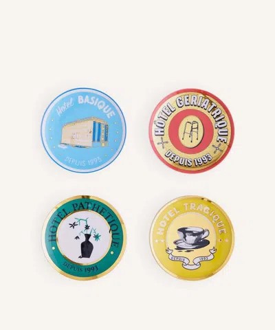 Jonathan Adler Hotel De Reve Coasters Set Of Four In Multi