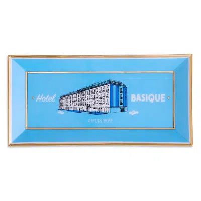 Jonathan Adler Hotel De Reve Long Tray In Blue