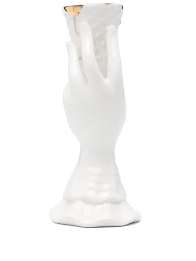 Jonathan Adler I-scream Vase (20cm X 9cm) In Weiss