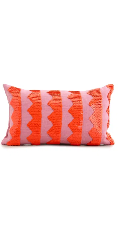 Jonathan Adler Ibiza Pillow Coral In Orange