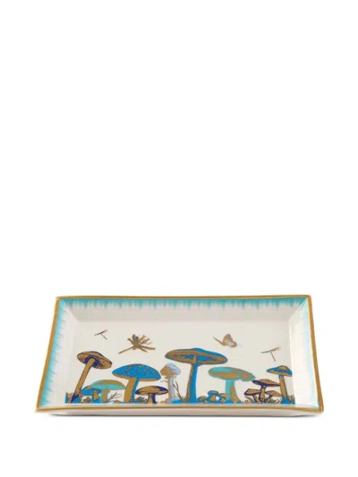 Jonathan Adler Ja Botanist Mushroom Decorative Tray In Multi
