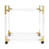 Jonathan Adler Jacques Bar Cart In Acrylic/brass