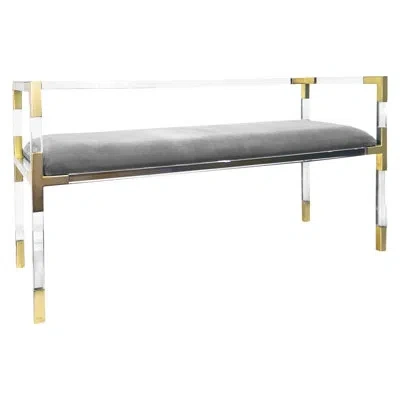Jonathan Adler Jacques Bench In Gray