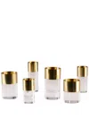 Jonathan Adler Jacques Candle Holder Set In Gold