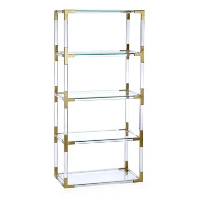 Jonathan Adler Jacques Etagere In Brass