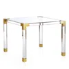 Jonathan Adler Jacques Game Table In Clear/gold