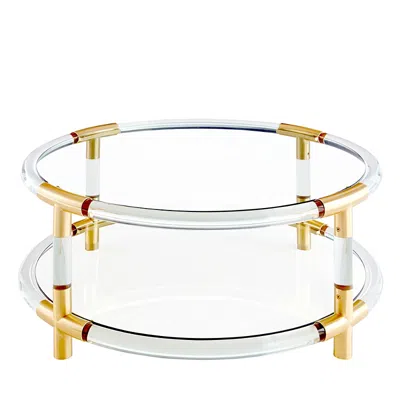 JONATHAN ADLER JACQUES ROUND ACRYLIC COCKTAIL TABLE