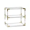 Jonathan Adler Jacques Two-tier Side Table In Acrylic/brass