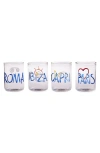 Jonathan Adler Jet Set Glassware Set In Transparent
