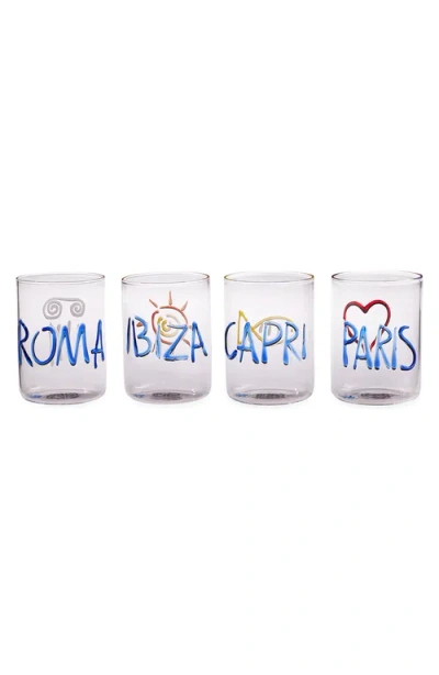 Jonathan Adler Jet Set Glassware Set In Transparent