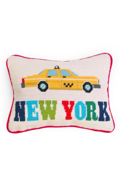 Jonathan Adler Jet Set Needlepoint New York Pillow In Multi