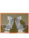 Jonathan Adler Leopard Lacquer Card Set In Green
