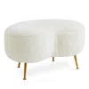 Jonathan Adler Kidney Ottoman In White
