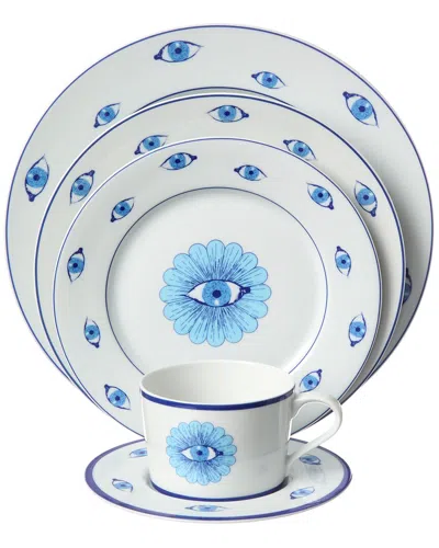 Jonathan Adler Kit Druggist 5pc Dinner Set In Blue