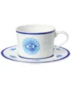 Jonathan Adler Kit Druggist Teacup/saucer In Blue