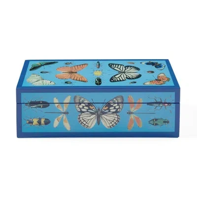 Jonathan Adler Lacquer Botanist Box In Blue;orange;purple