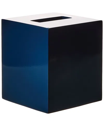 Jonathan Adler Lacquer Tissue Box In Navy