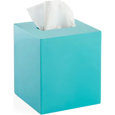 Jonathan Adler Lacquer Tissue Box In Robin's Egg Blue