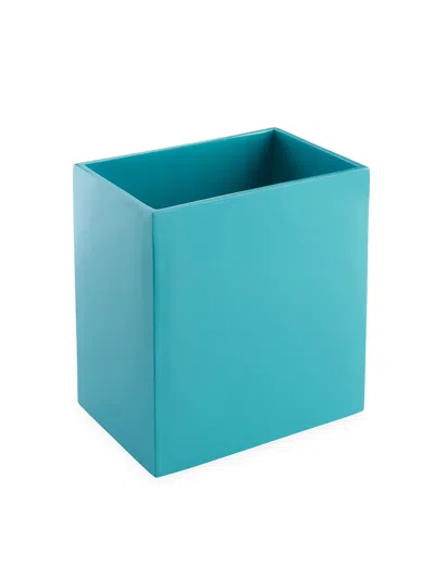 Jonathan Adler Lacquer Wastebasket In Blue