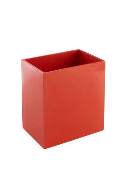 Jonathan Adler Lacquer Wastebasket In Orange