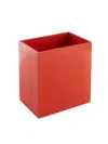 Jonathan Adler Lacquer Wastebasket In Red