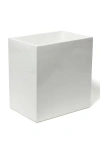 Jonathan Adler Lacquer Bath Waste Basket In White