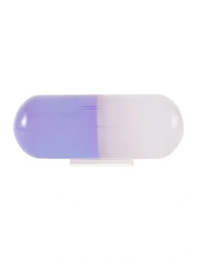 Pre-owned Jonathan Adler Large Acrylic Pill In Purple