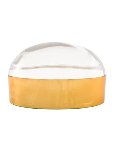 Pre-owned Jonathan Adler Large Globo Box In Clear/gold