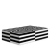 Jonathan Adler Op Art Large Lacquer Box In Black