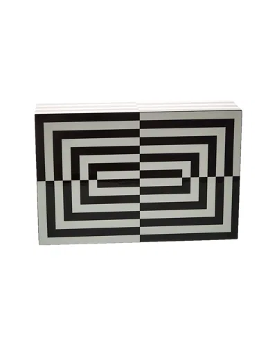 Jonathan Adler Large Op Art Lacquer Box In Multi