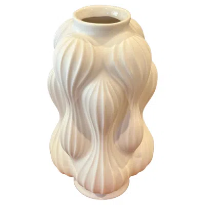 Pre-owned Jonathan Adler Large Porcelain "balloon" Vase By  In Sand